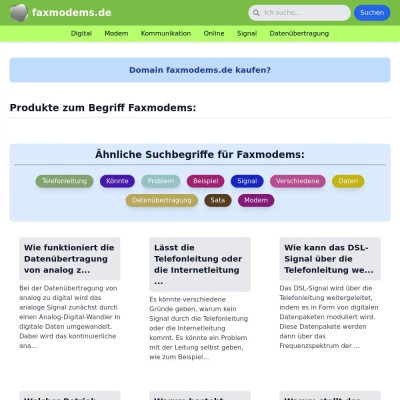 Screenshot faxmodems.de