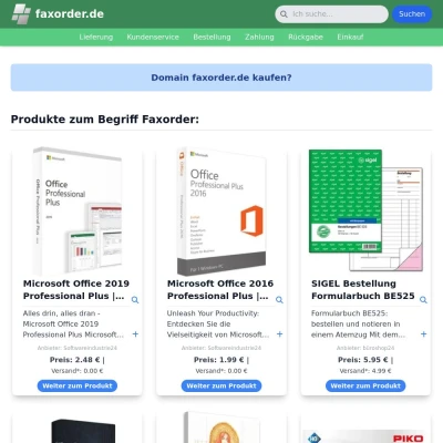Screenshot faxorder.de