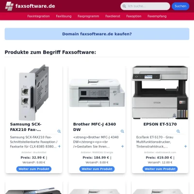 Screenshot faxsoftware.de