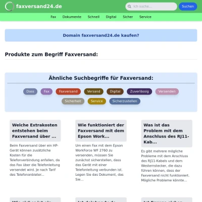 Screenshot faxversand24.de