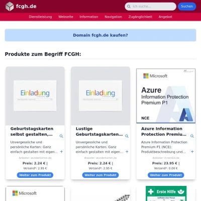 Screenshot fcgh.de