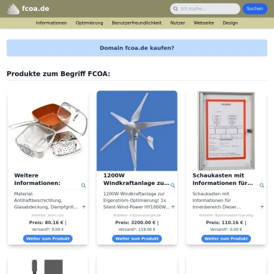 Screenshot fcoa.de