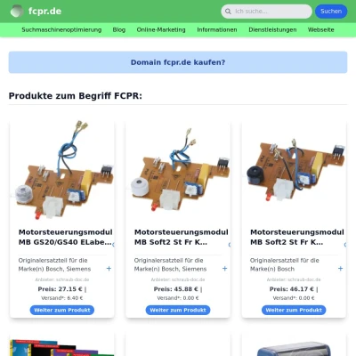Screenshot fcpr.de