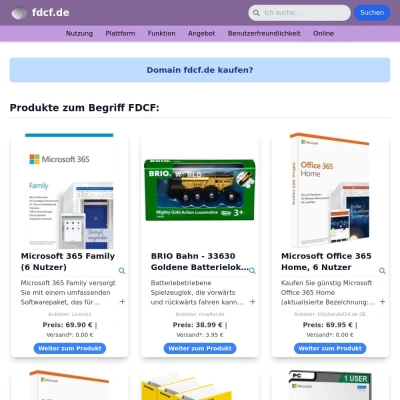 Screenshot fdcf.de