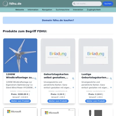 Screenshot fdhu.de