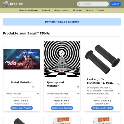 Screenshot fdna.de