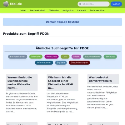 Screenshot fdoi.de