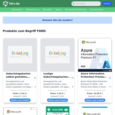 Screenshot fdrr.de
