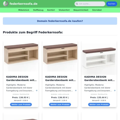 Screenshot federkernsofa.de