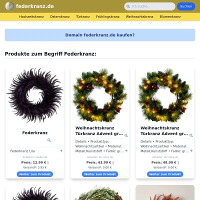 Screenshot federkranz.de