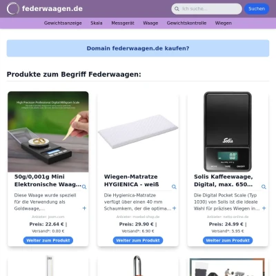 Screenshot federwaagen.de