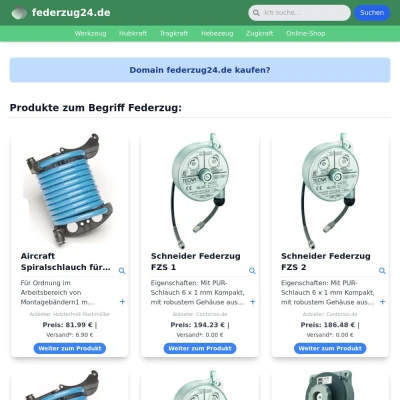 Screenshot federzug24.de