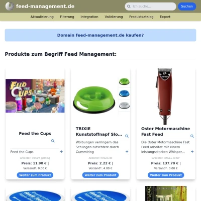 Screenshot feed-management.de