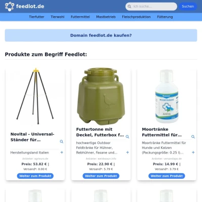 Screenshot feedlot.de