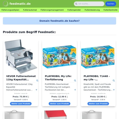 Screenshot feedmatic.de