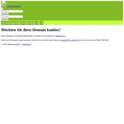 Screenshot fehleranzeige.de