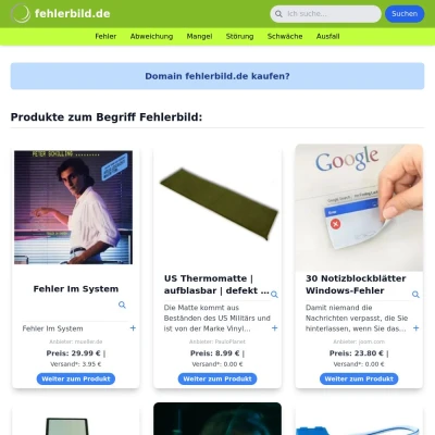 Screenshot fehlerbild.de