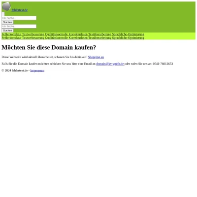 Screenshot fehlertext.de