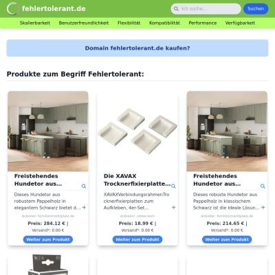 Screenshot fehlertolerant.de