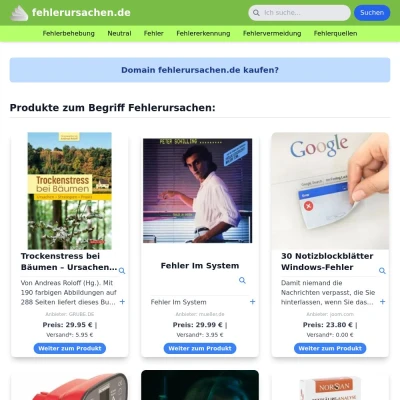 Screenshot fehlerursachen.de