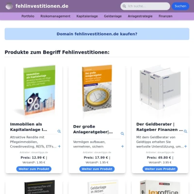 Screenshot fehlinvestitionen.de