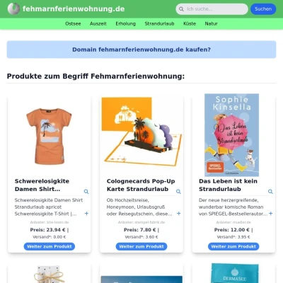 Screenshot fehmarnferienwohnung.de