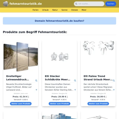 Screenshot fehmarntouristik.de