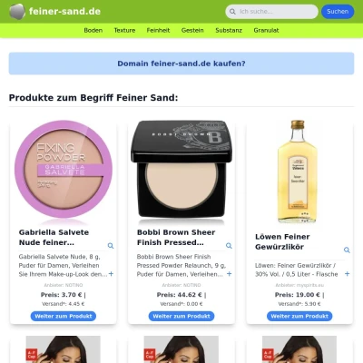 Screenshot feiner-sand.de