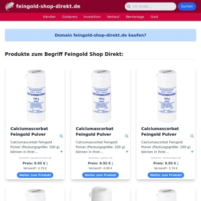 Screenshot feingold-shop-direkt.de