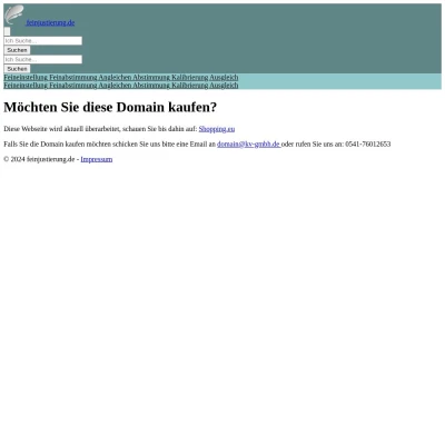 Screenshot feinjustierung.de