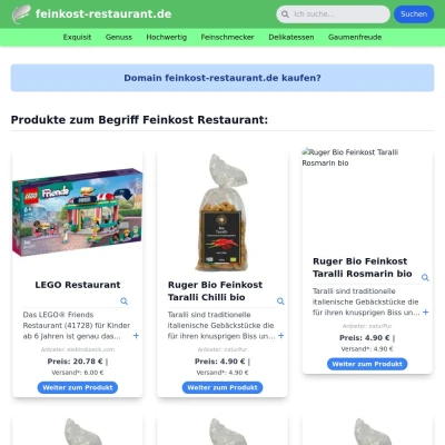 Screenshot feinkost-restaurant.de
