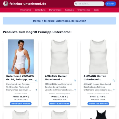 Screenshot feinripp-unterhemd.de