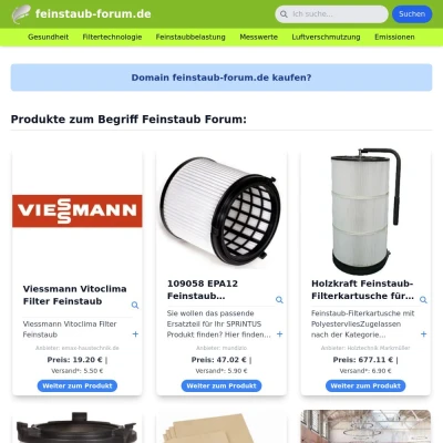 Screenshot feinstaub-forum.de