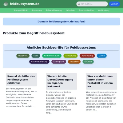 Screenshot feldbussystem.de