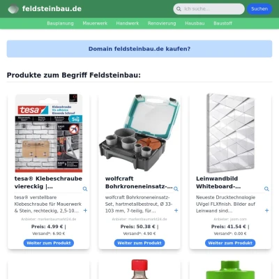 Screenshot feldsteinbau.de
