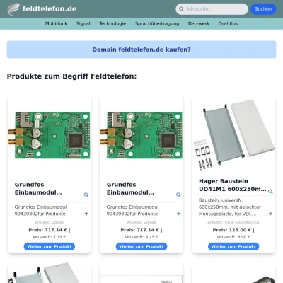 Screenshot feldtelefon.de