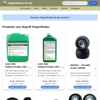 Screenshot felgenfinder24.de