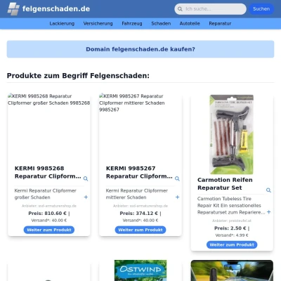 Screenshot felgenschaden.de