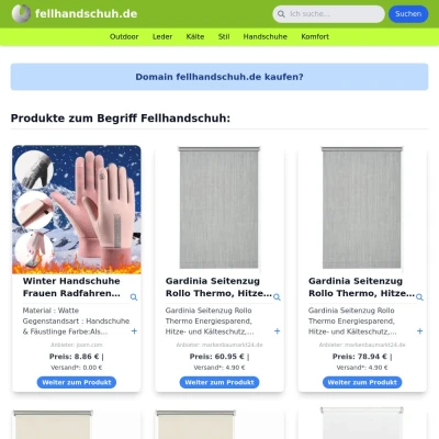 Screenshot fellhandschuh.de