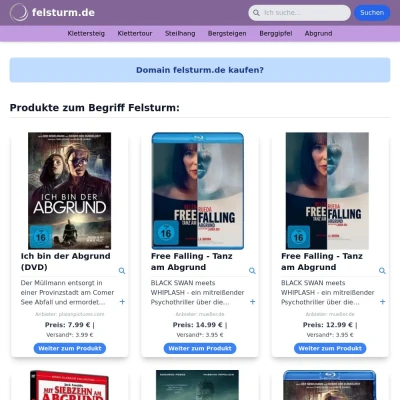 Screenshot felsturm.de