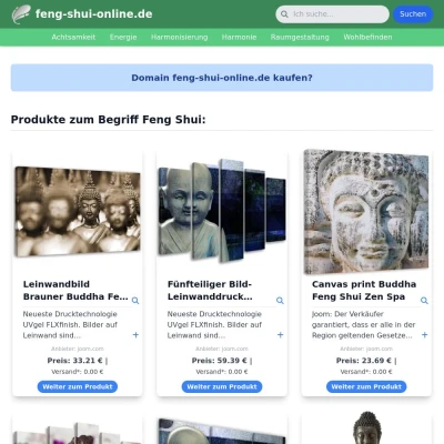 Screenshot feng-shui-online.de