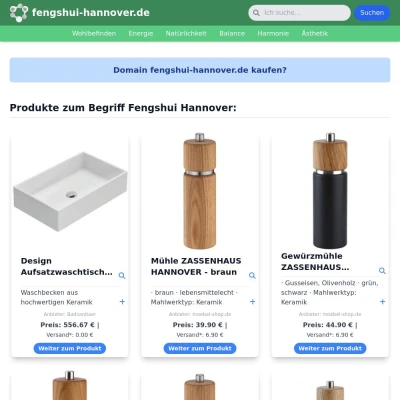 Screenshot fengshui-hannover.de