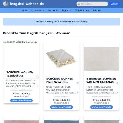 Screenshot fengshui-wohnen.de