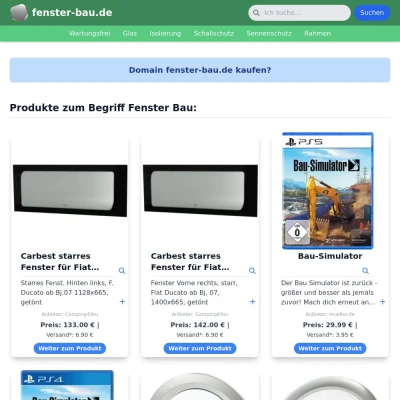 Screenshot fenster-bau.de