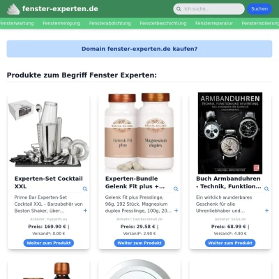 Screenshot fenster-experten.de