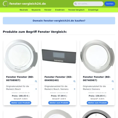 Screenshot fenster-vergleich24.de
