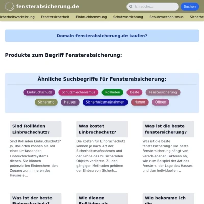 Screenshot fensterabsicherung.de