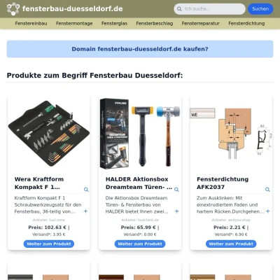 Screenshot fensterbau-duesseldorf.de