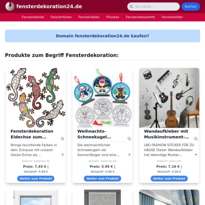 Screenshot fensterdekoration24.de