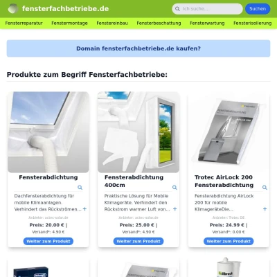 Screenshot fensterfachbetriebe.de